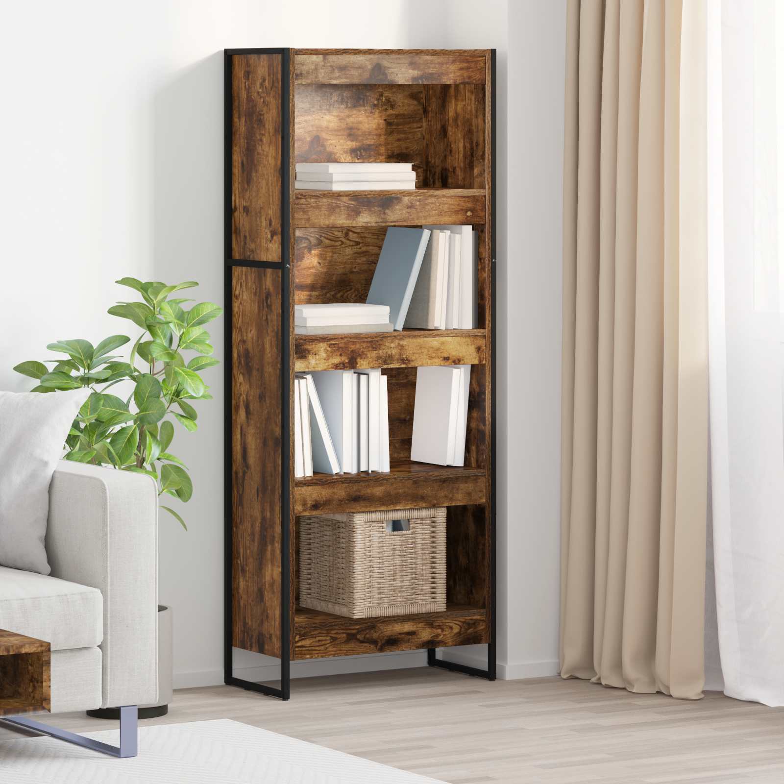 Estantería para libros Roble Artesanal 80 x 30 x 121 cm