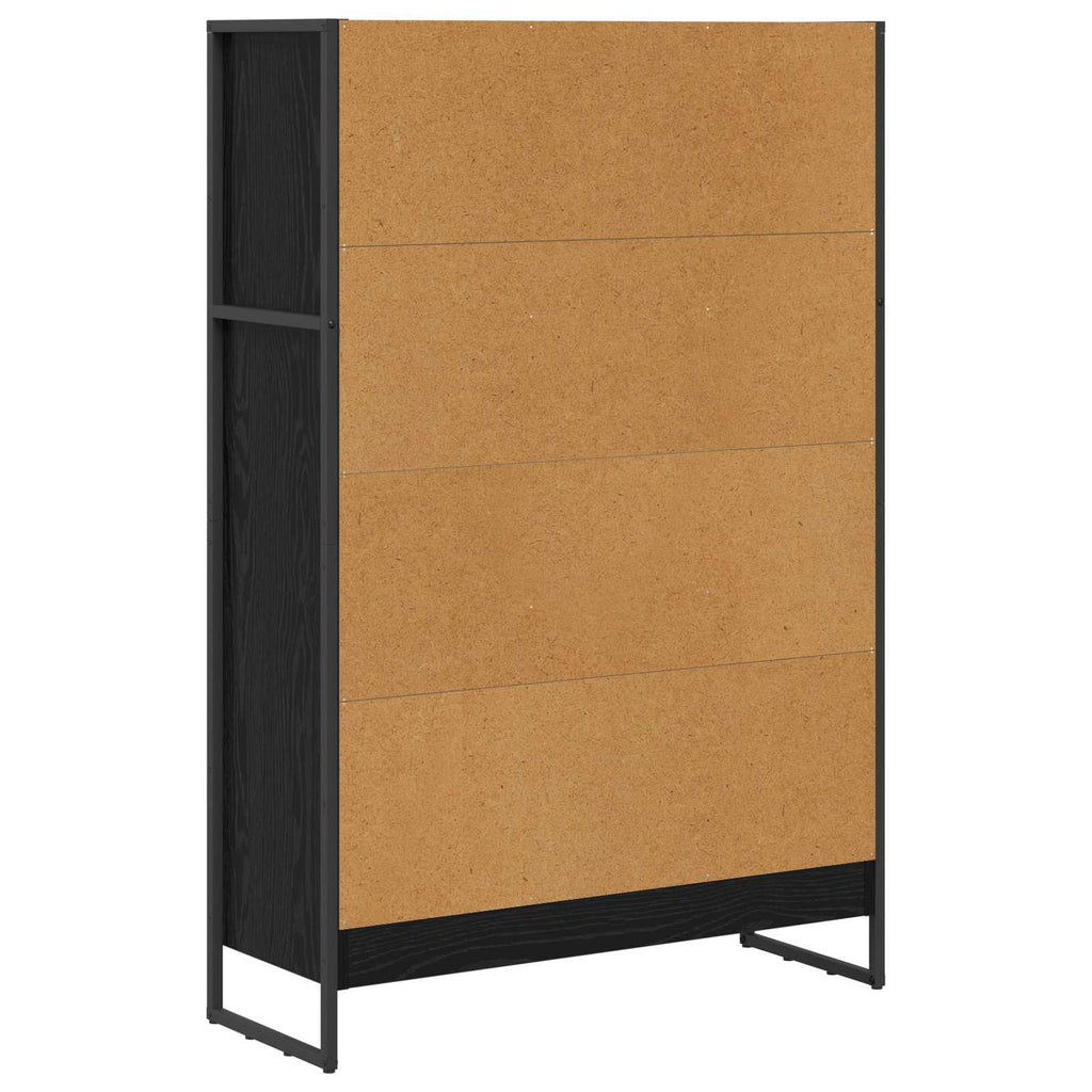 Estantería para libros Roble Negro 80 x 30 x 121 cm