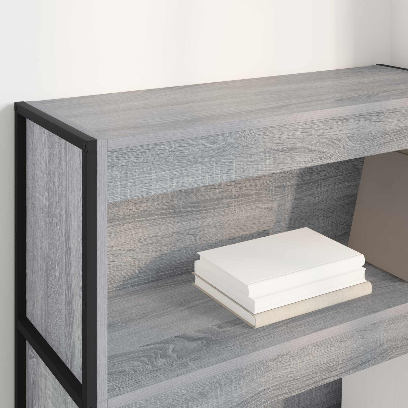 Estantería para libros Gris Sonoma 80 x 30 x 121 cm