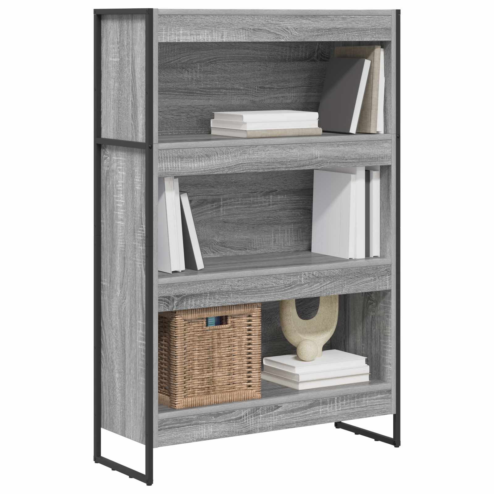 Estantería para libros Gris Sonoma 80 x 30 x 121 cm