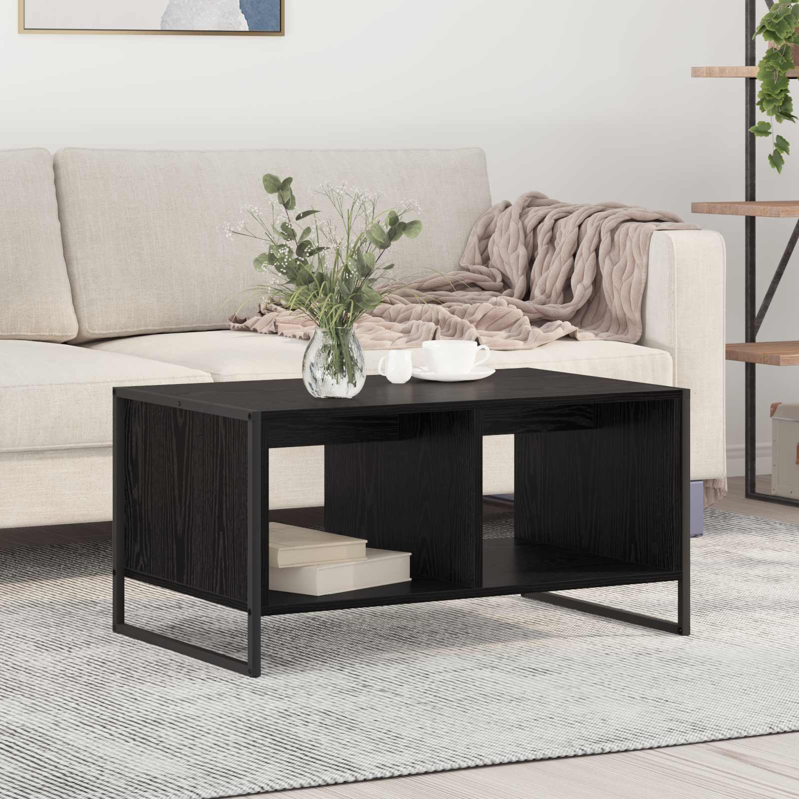 Sonoma Grey Coffee Table 80 x 50 x 40 cm Plywood