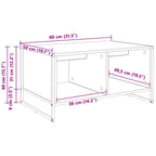 Mesa de Café Gris Sonoma 80 x 50 x 40 cm Madera contrachapada