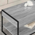 Mesa de Café Gris Sonoma 80 x 50 x 40 cm Madera contrachapada