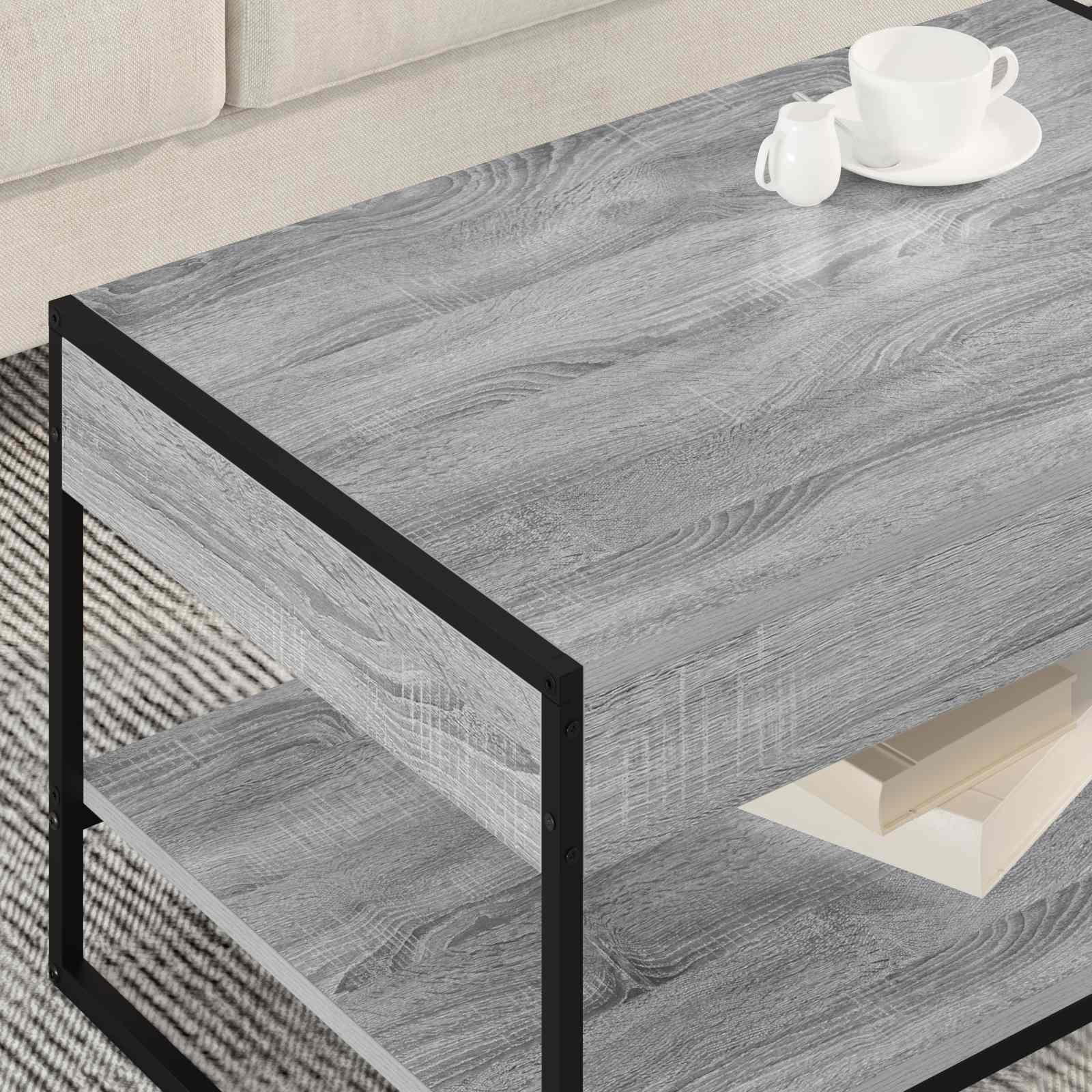 Mesa de Café Gris Sonoma 80 x 50 x 40 cm Madera contrachapada