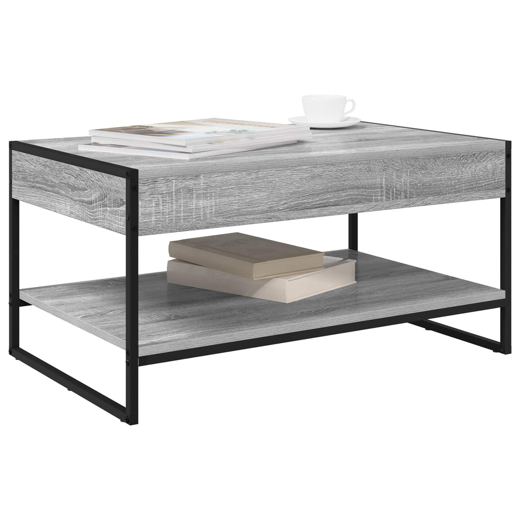 Mesa de Café Gris Sonoma 80 x 50 x 40 cm Madera contrachapada
