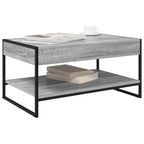 Mesa de Café Gris Sonoma 80 x 50 x 40 cm Madera contrachapada