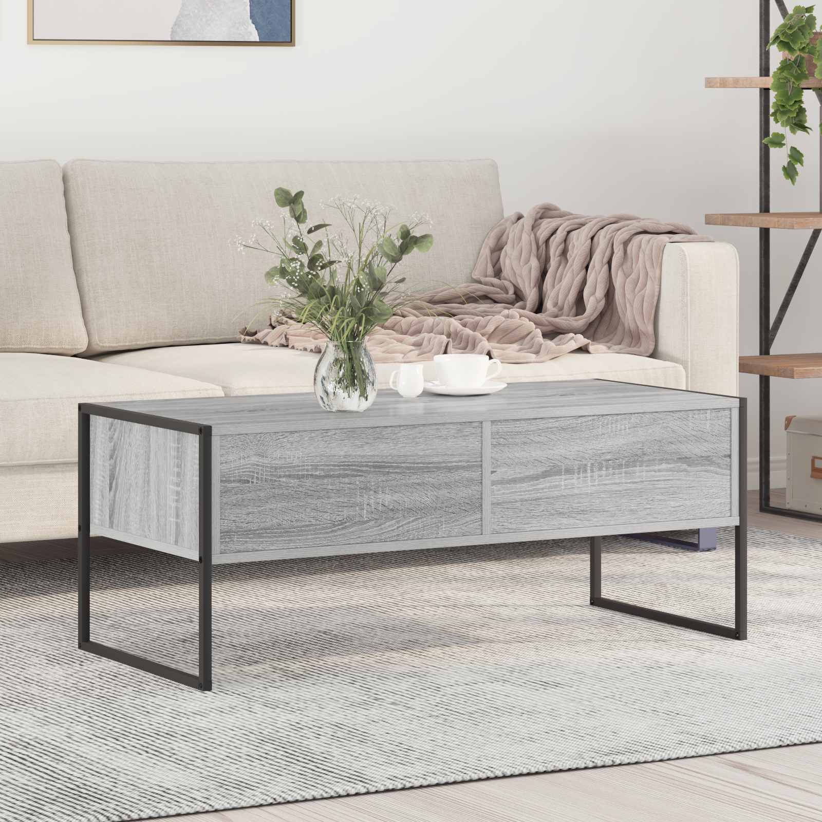 Coffee Table with Drawer Artisan Oak 100 x 46 x 40 cm