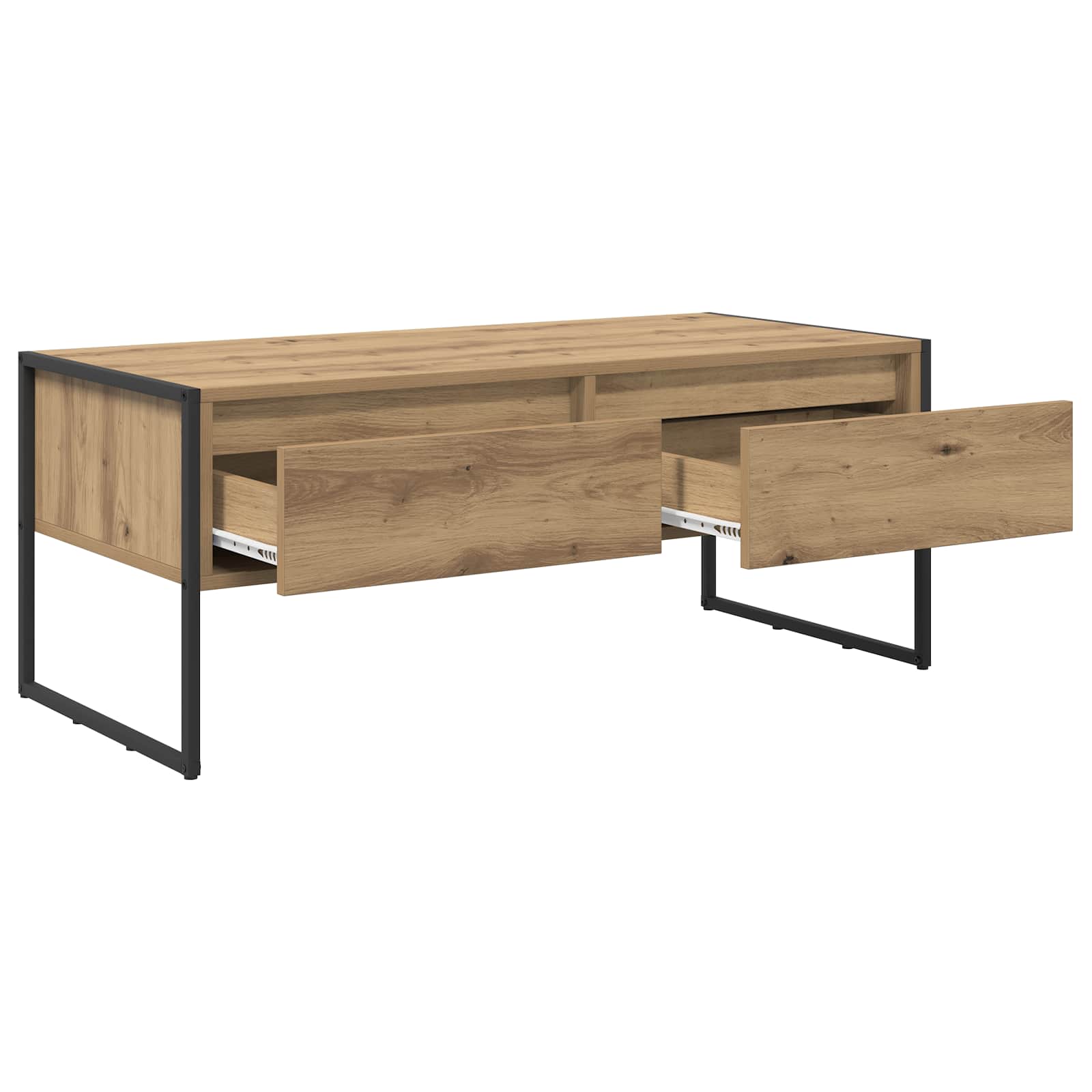 Mesa de Café con cajón Roble Artesanal 100 x 46 x 40 cm