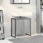 Gabinete de Baño con almacenamiento Gris Sonoma 60 x 30 x 60 cm