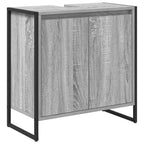 Gabinete de Baño con almacenamiento Gris Sonoma 60 x 30 x 60 cm
