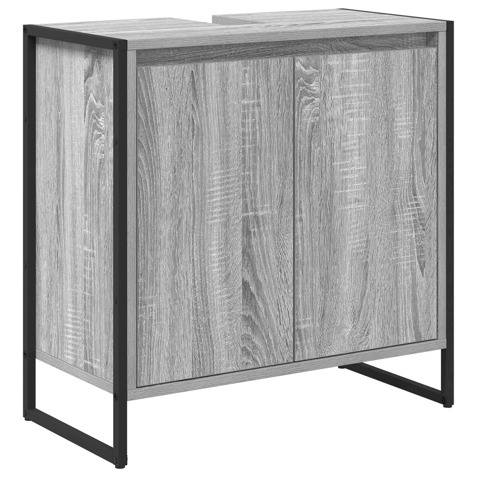Gabinete de Baño con almacenamiento Gris Sonoma 60 x 30 x 60 cm