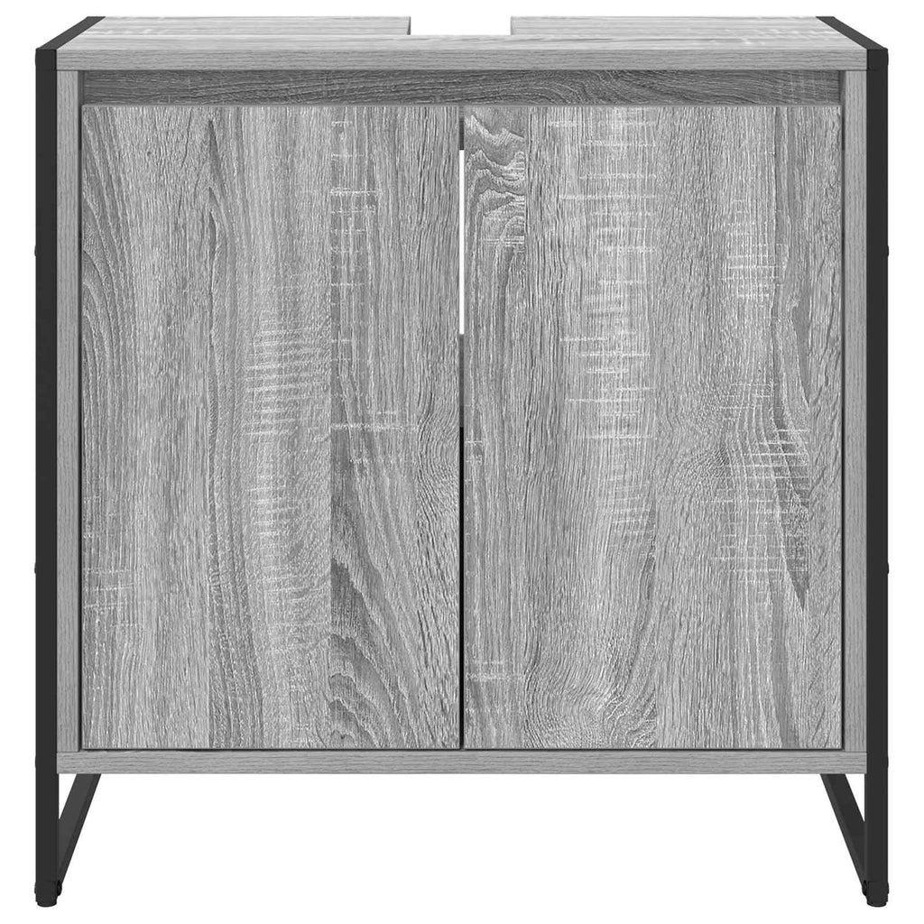 Gabinete de Baño con almacenamiento Gris Sonoma 60 x 30 x 60 cm