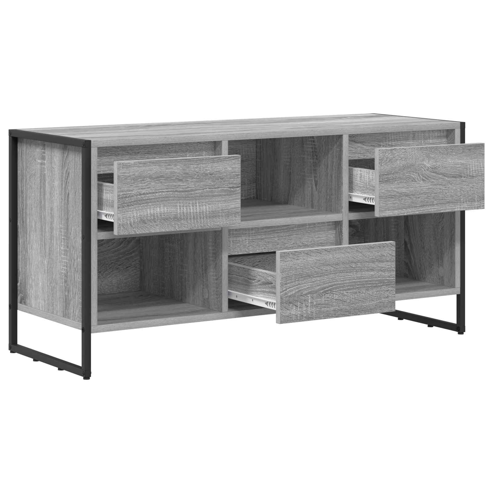 Gabinete de TV con cajón Gris Sonoma 100 x 36 x 49,5 cm