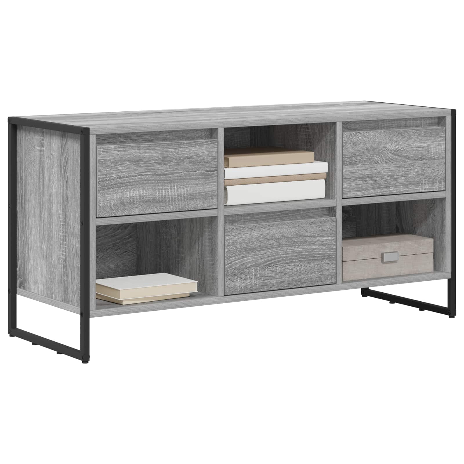 Gabinete de TV con cajón Gris Sonoma 100 x 36 x 49,5 cm