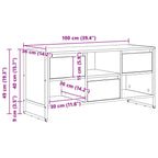 Gabinete de TV con cajón Gris Sonoma 100 x 36 x 49,5 cm