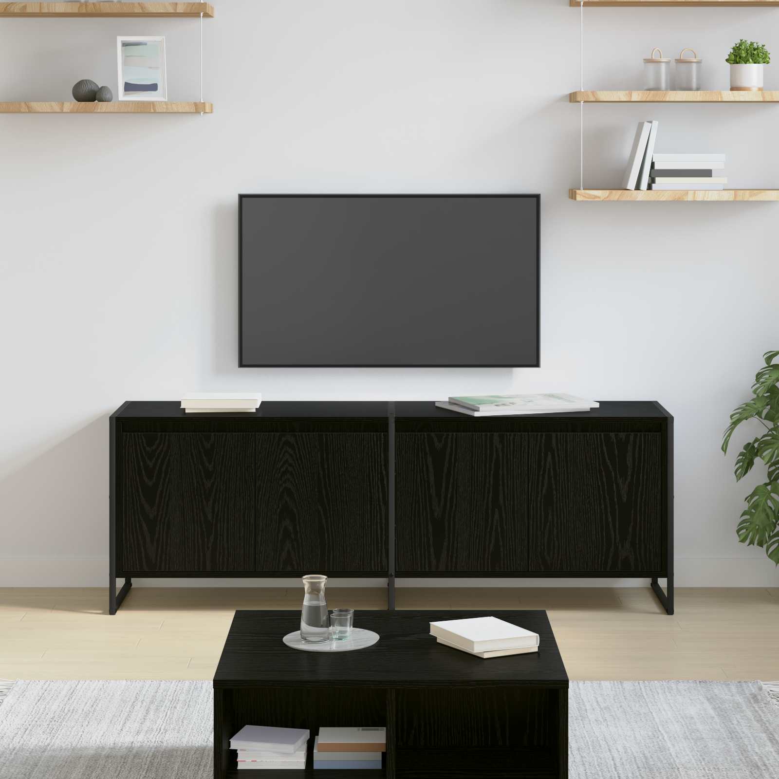 Sonoma Grey TV Cabinet 140 x 36 x 49.5 cm