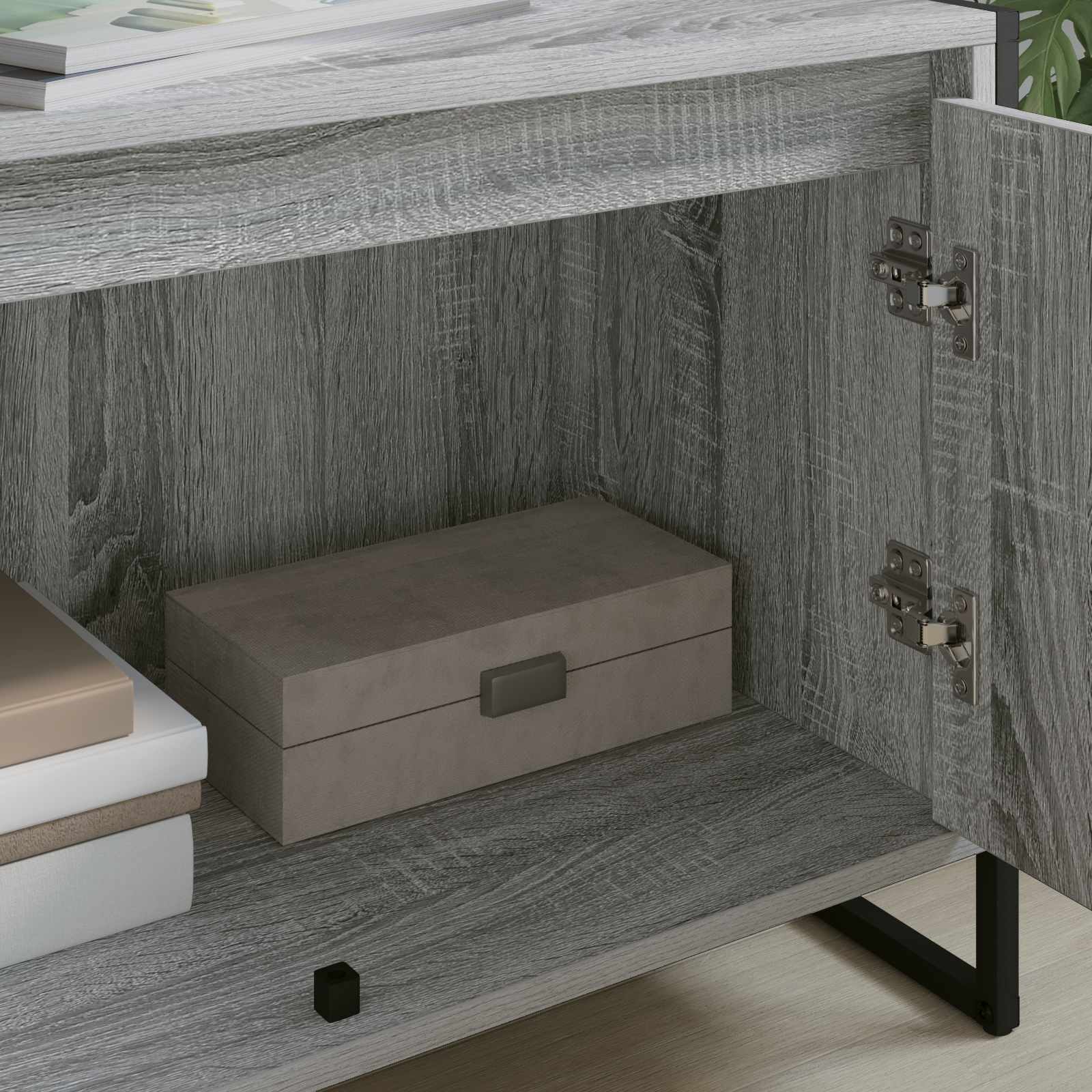 Gabinete de TV Gris Sonoma 140 x 36 x 49.5 cm