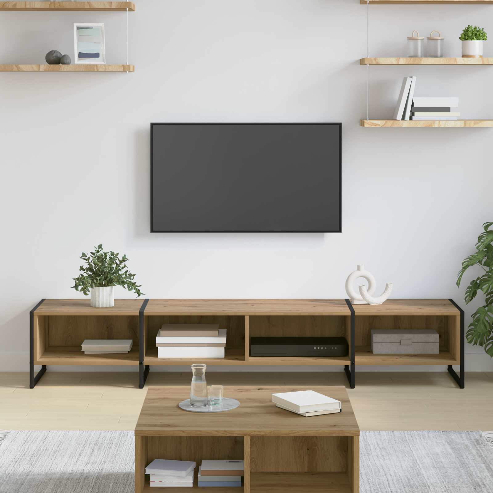 Gabinete de TV con cajón Gris Sonoma 100 x 36 x 49,5 cm