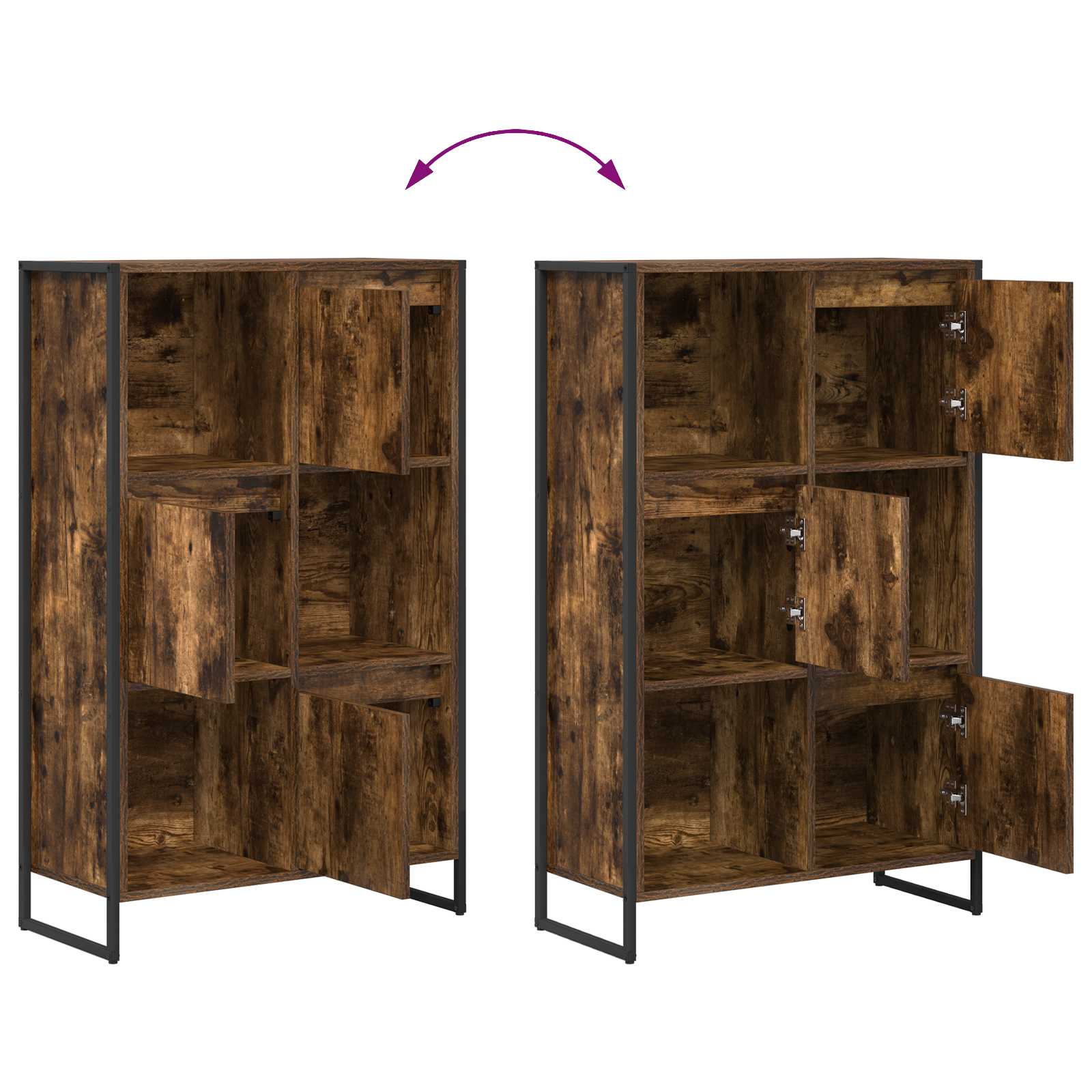 Estantería para libros Roble Humo 68 x 30 x 108.5 cm