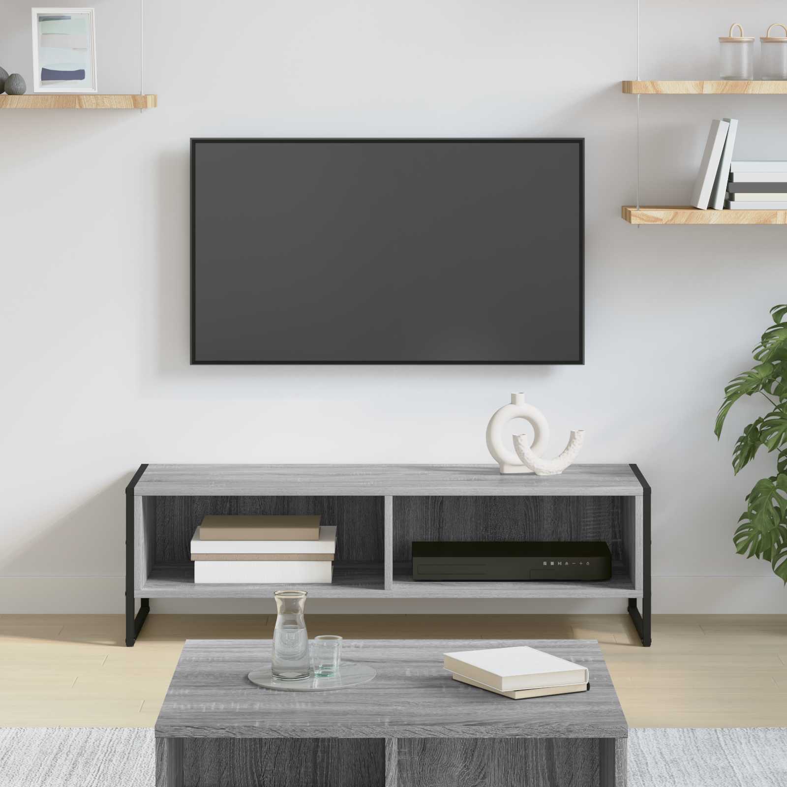 TV Cabinet 100 x 36.5 x 30.5 cm Black Oak