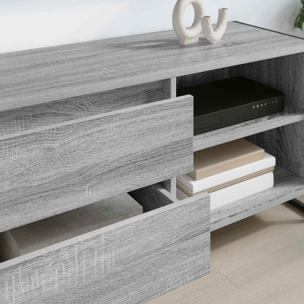 Gabinete de TV con cajón Gris Sonoma 100 x 36 x 49,5 cm