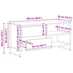 Gabinete de TV con cajón Gris Sonoma 100 x 36 x 49,5 cm
