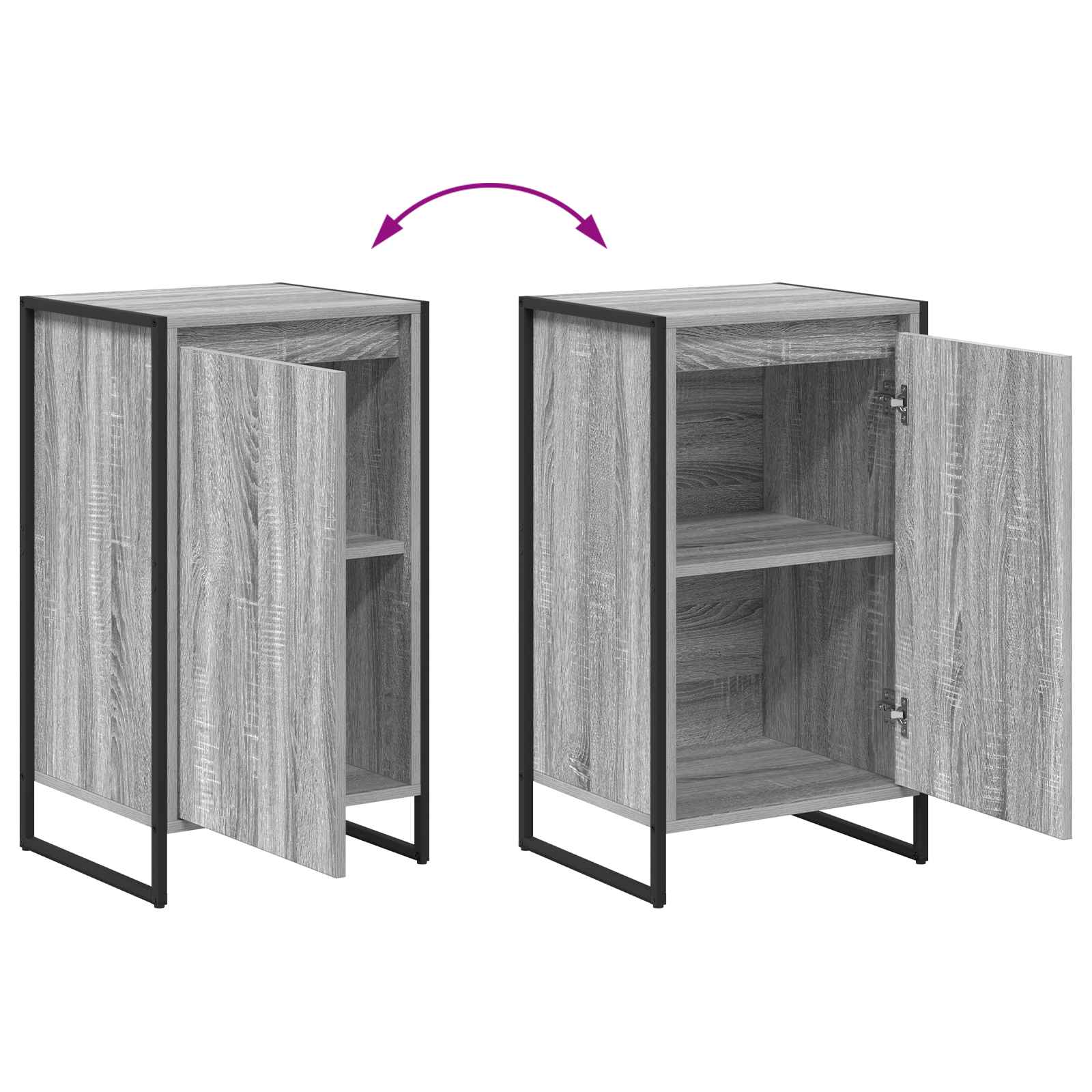 Vitrina Gris Sonoma 43 x 36 x 75,5 cm Madera contrachapada