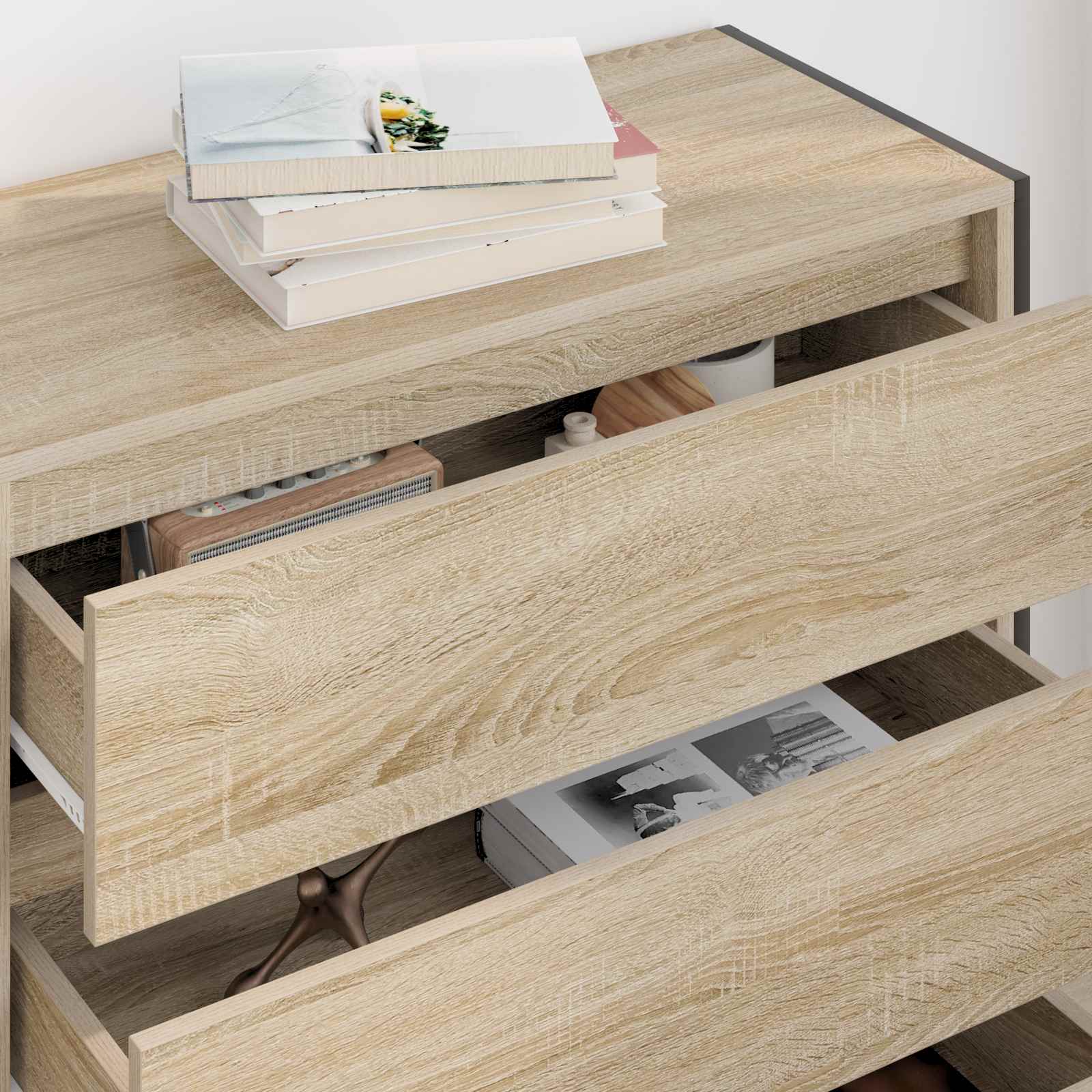 Vitrina con cajón Sonoma 79 x 36 x 75.5 cm Madera contrachapada