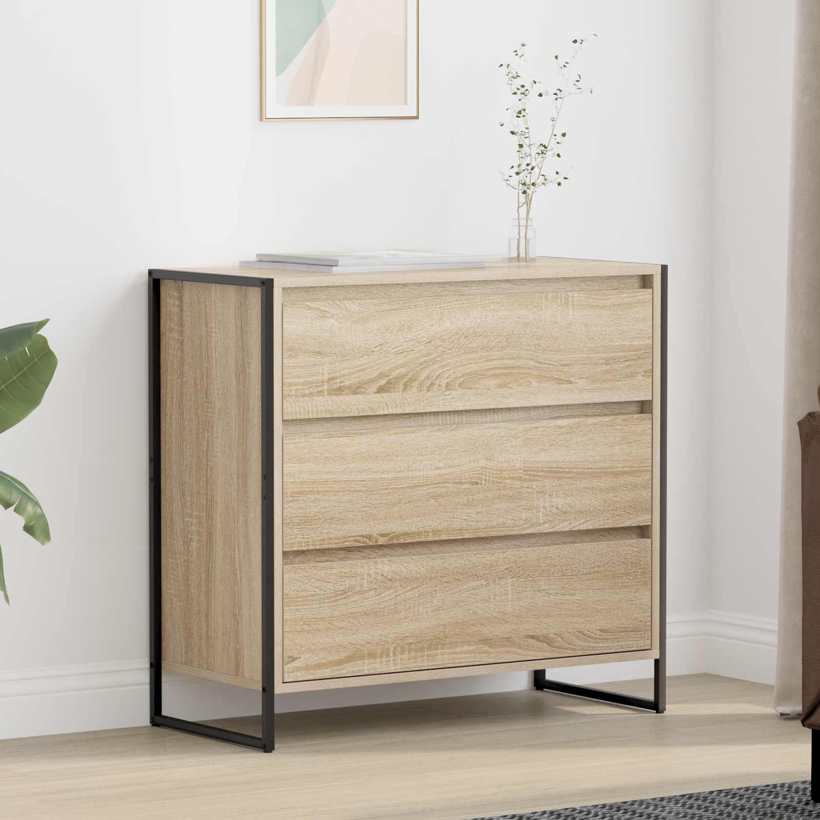 Vitrina con cajón Sonoma 79 x 36 x 75.5 cm Madera contrachapada