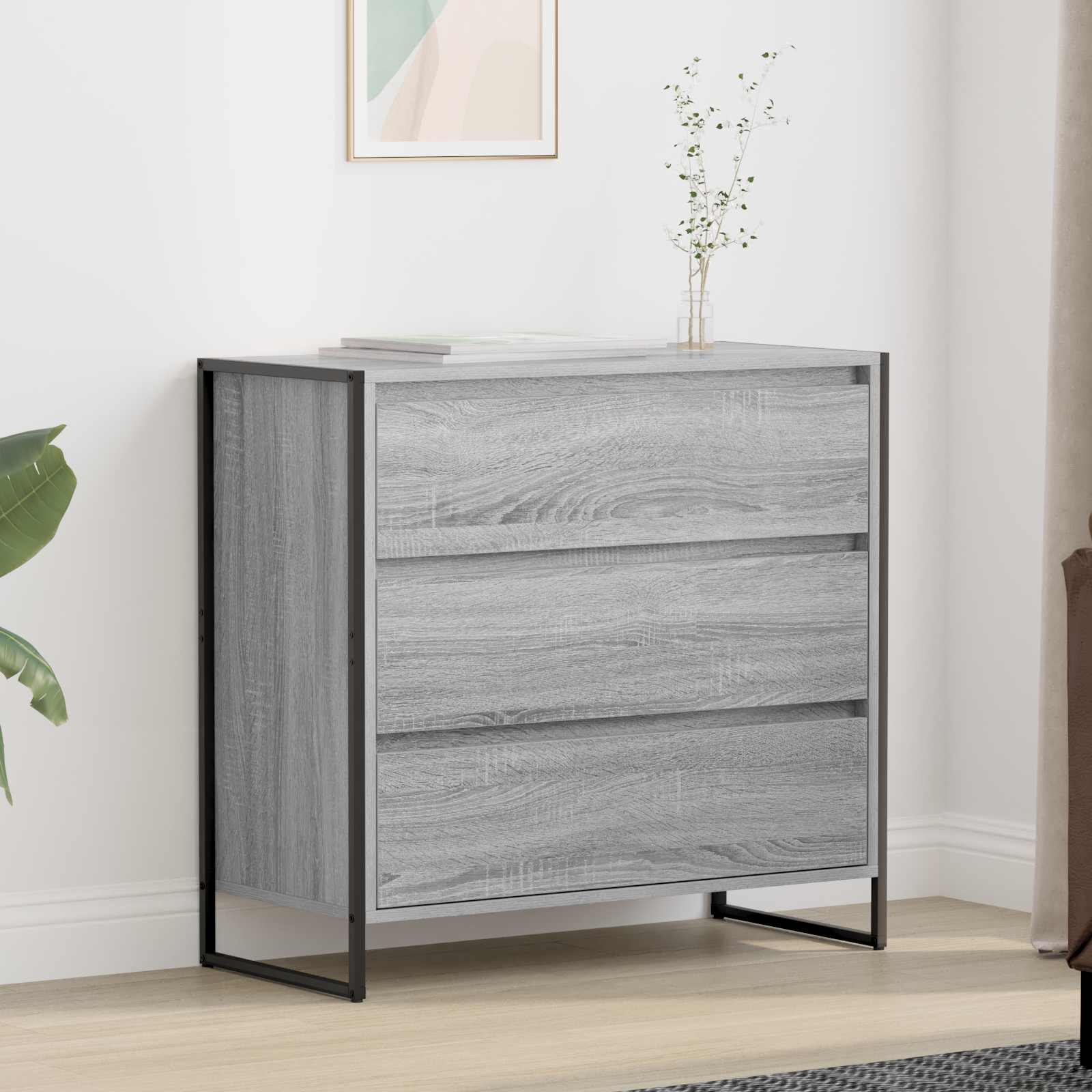 Sonoma Display Cabinet with Drawer 79 x 36 x 75.5 cm Plywood