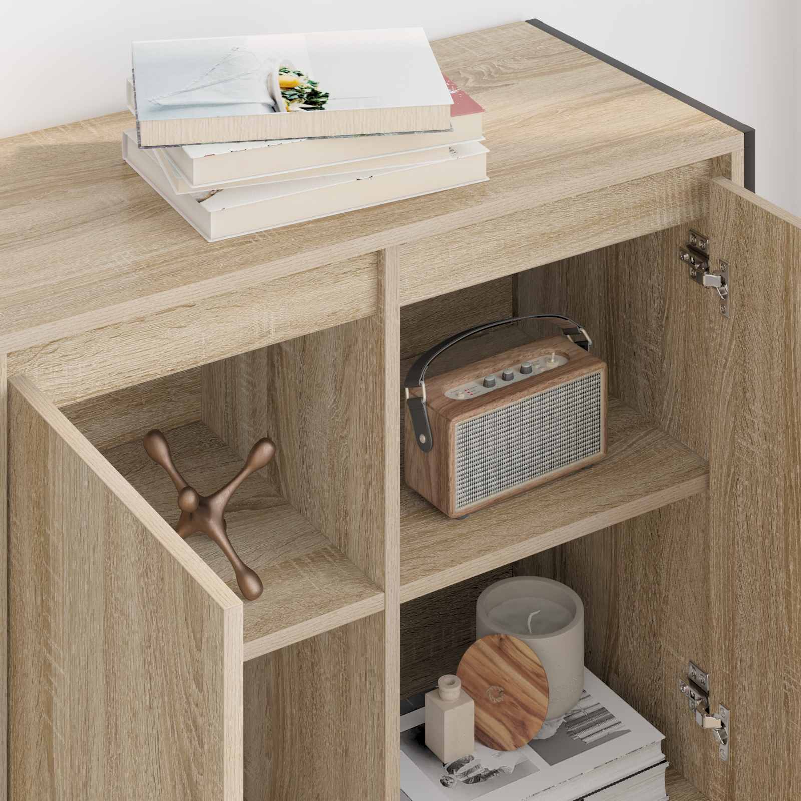 Armario auxiliar Sonoma 79 x 36 x 75 cm Madera contrachapada