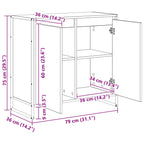 Armario auxiliar Sonoma 79 x 36 x 75 cm Madera contrachapada