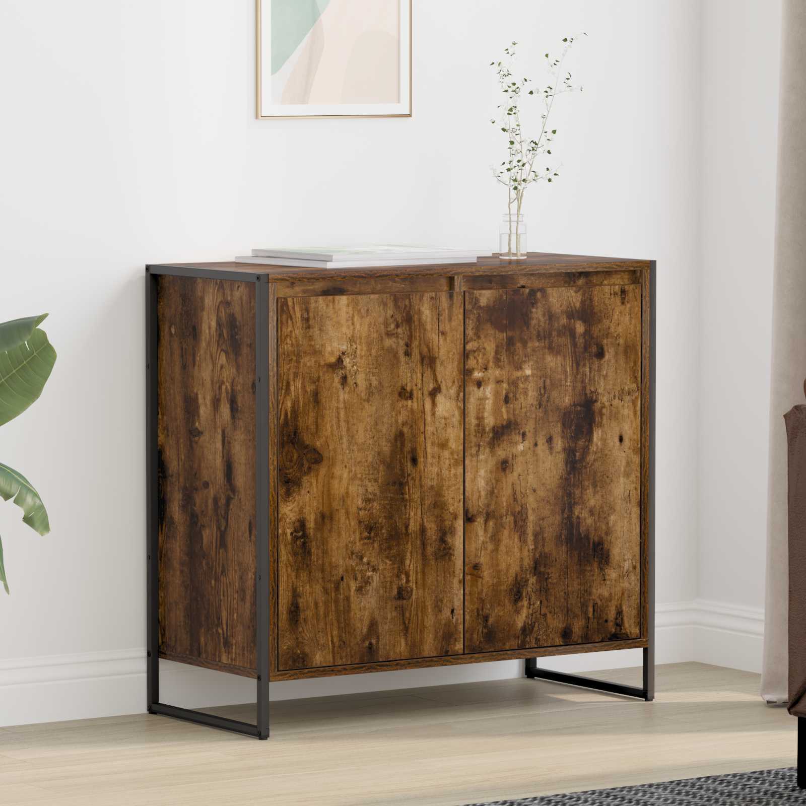 Armario auxiliar Roble Humo 79 x 36 x 75 cm