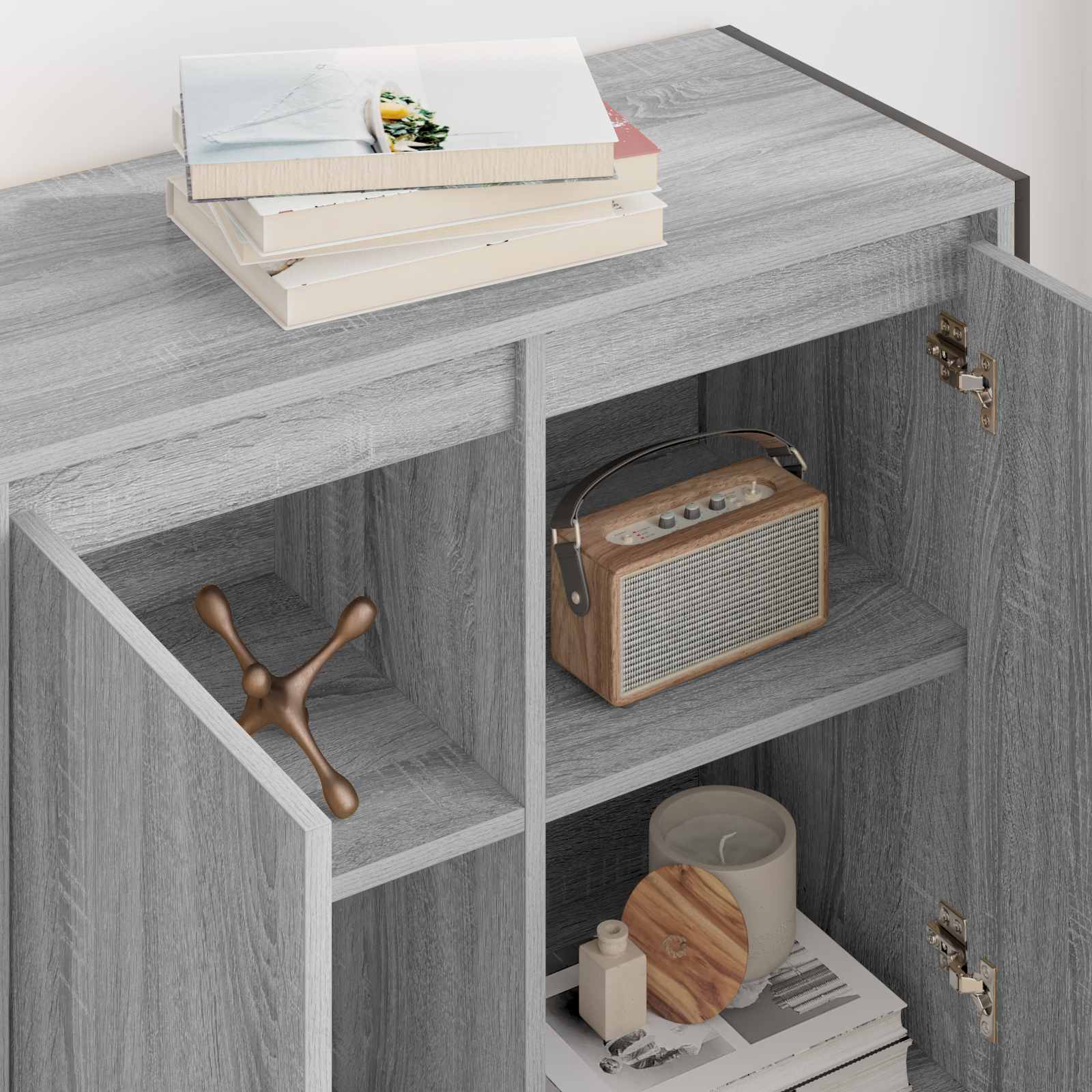 Armario auxiliar Gris Sonoma 79 x 36 x 75 cm
