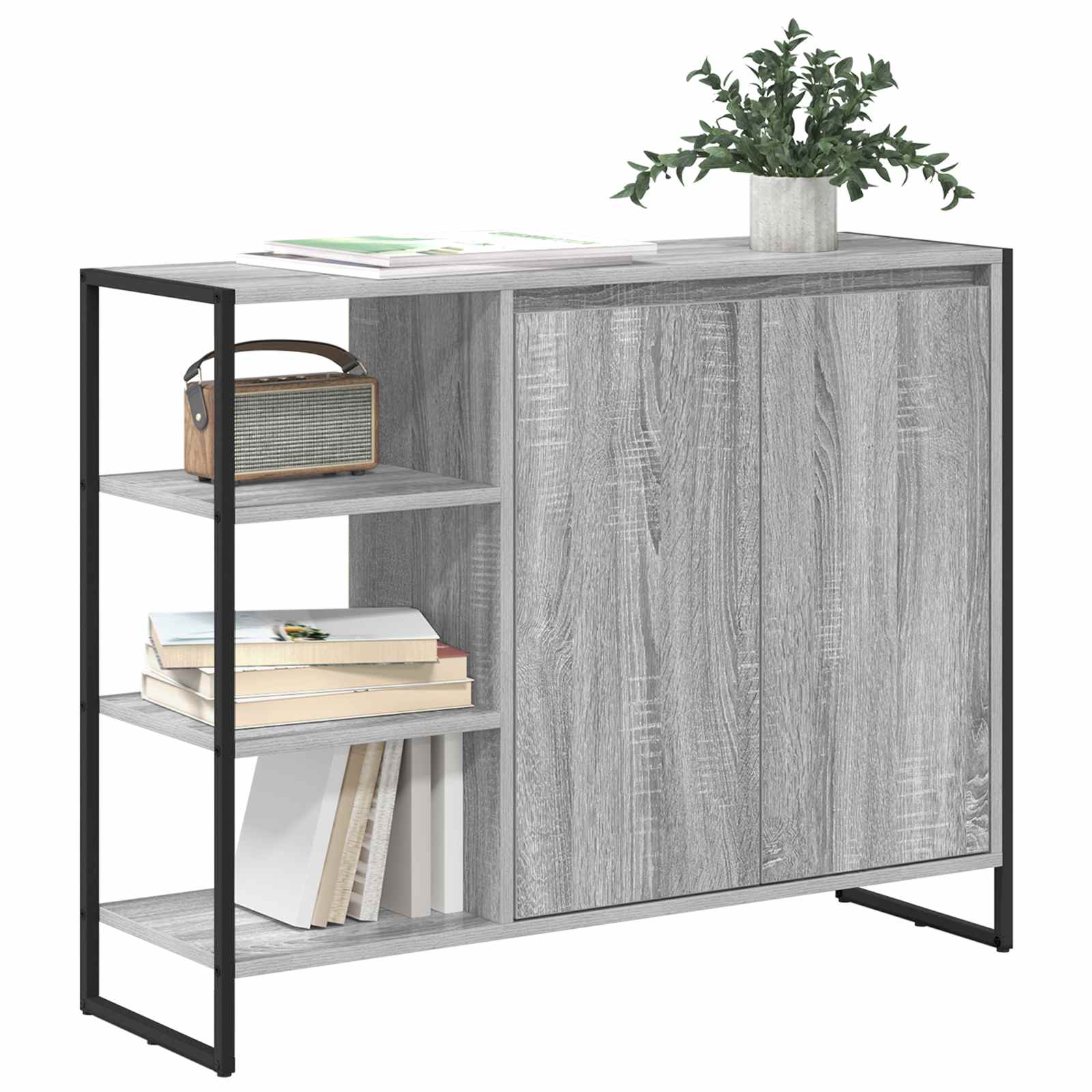Armario auxiliar Gris Sonoma 96.5 x 30 x 75 cm