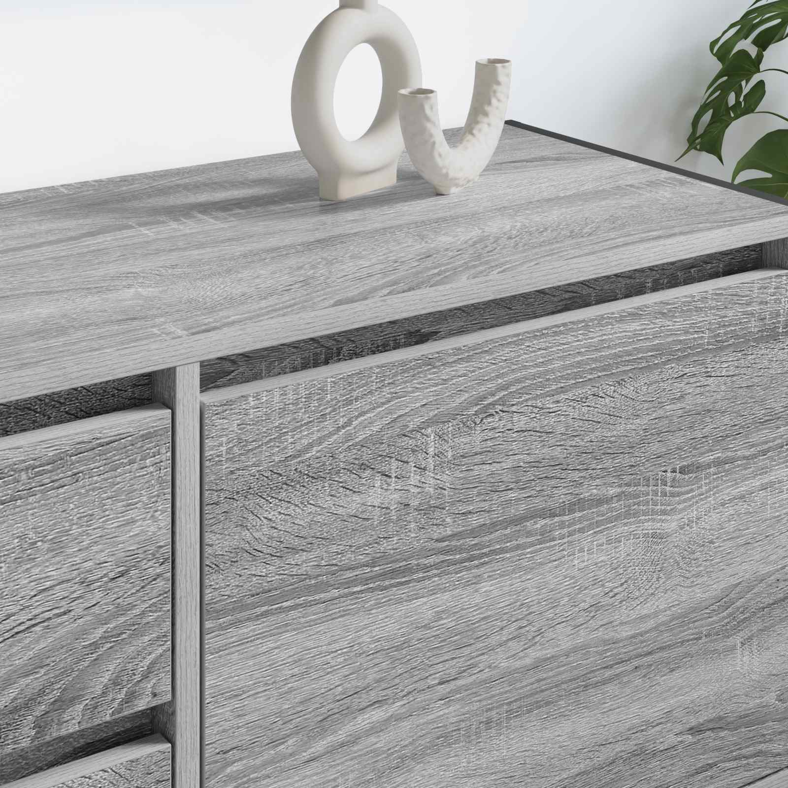 Gabinete de TV con cajón Gris Sonoma 100 x 36 x 49.5 cm