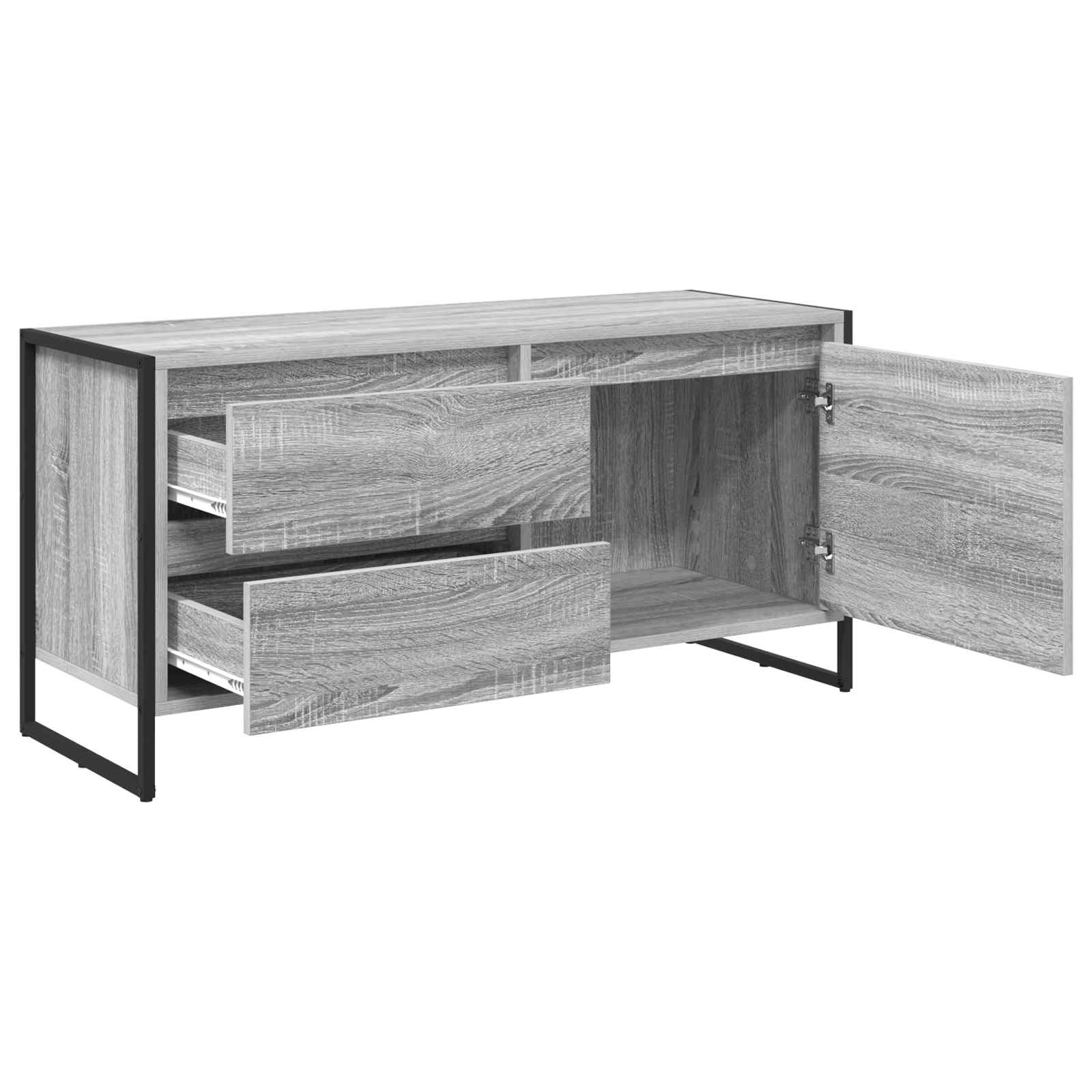 Gabinete de TV con cajón Gris Sonoma 100 x 36 x 49.5 cm