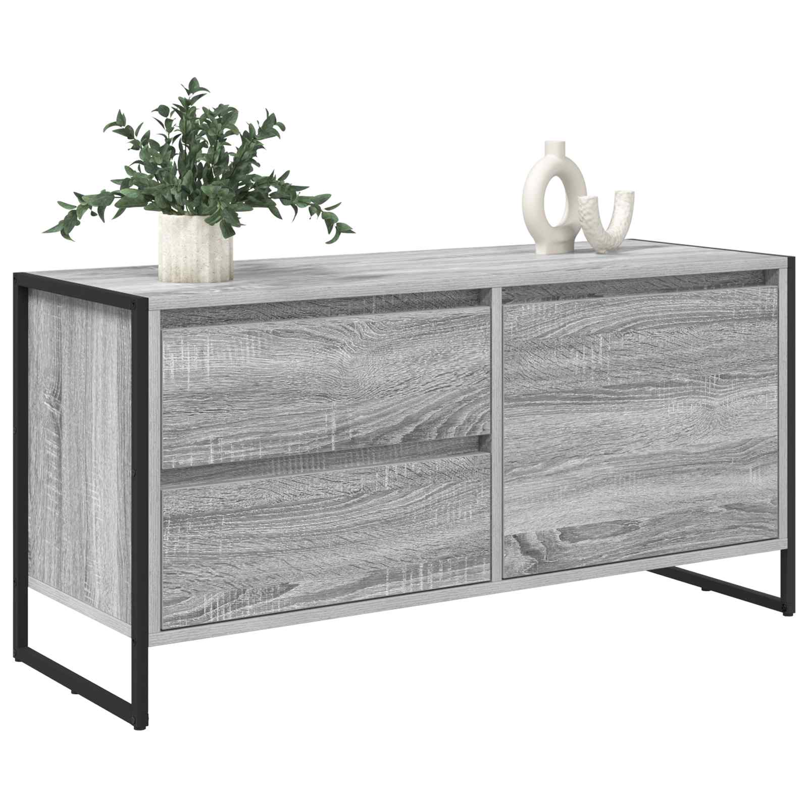 Gabinete de TV con cajón Gris Sonoma 100 x 36 x 49.5 cm
