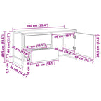 Gabinete de TV con cajón Gris Sonoma 100 x 36 x 49.5 cm