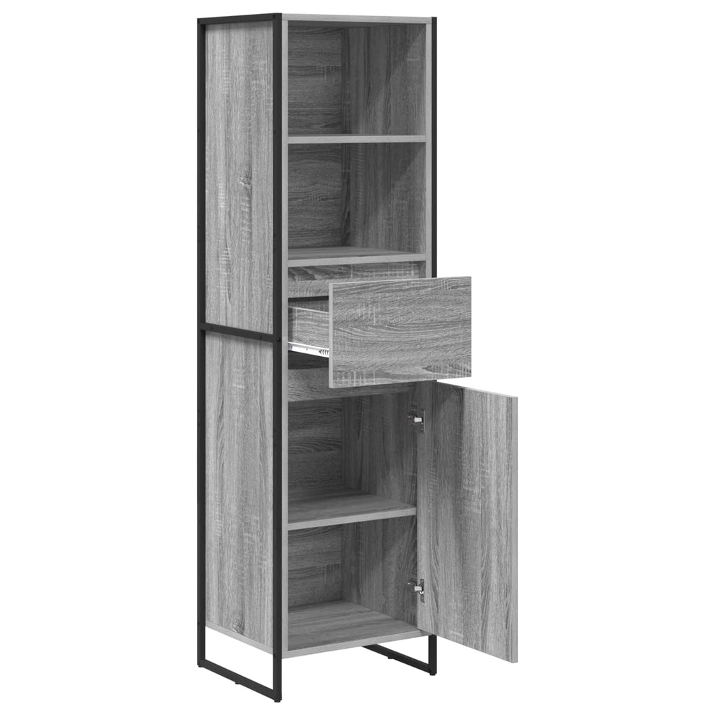 Estantería para libros con cajón Gris Sonoma 43 x 36 x 150.5 cm
