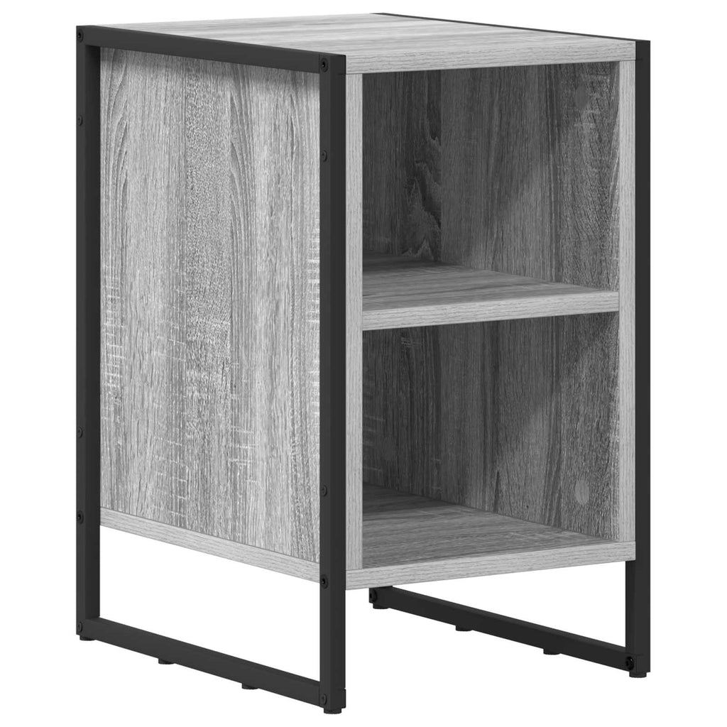 Mesa de Noche 2 pcs Gris Sonoma 39.5 x 30 x 50 cm