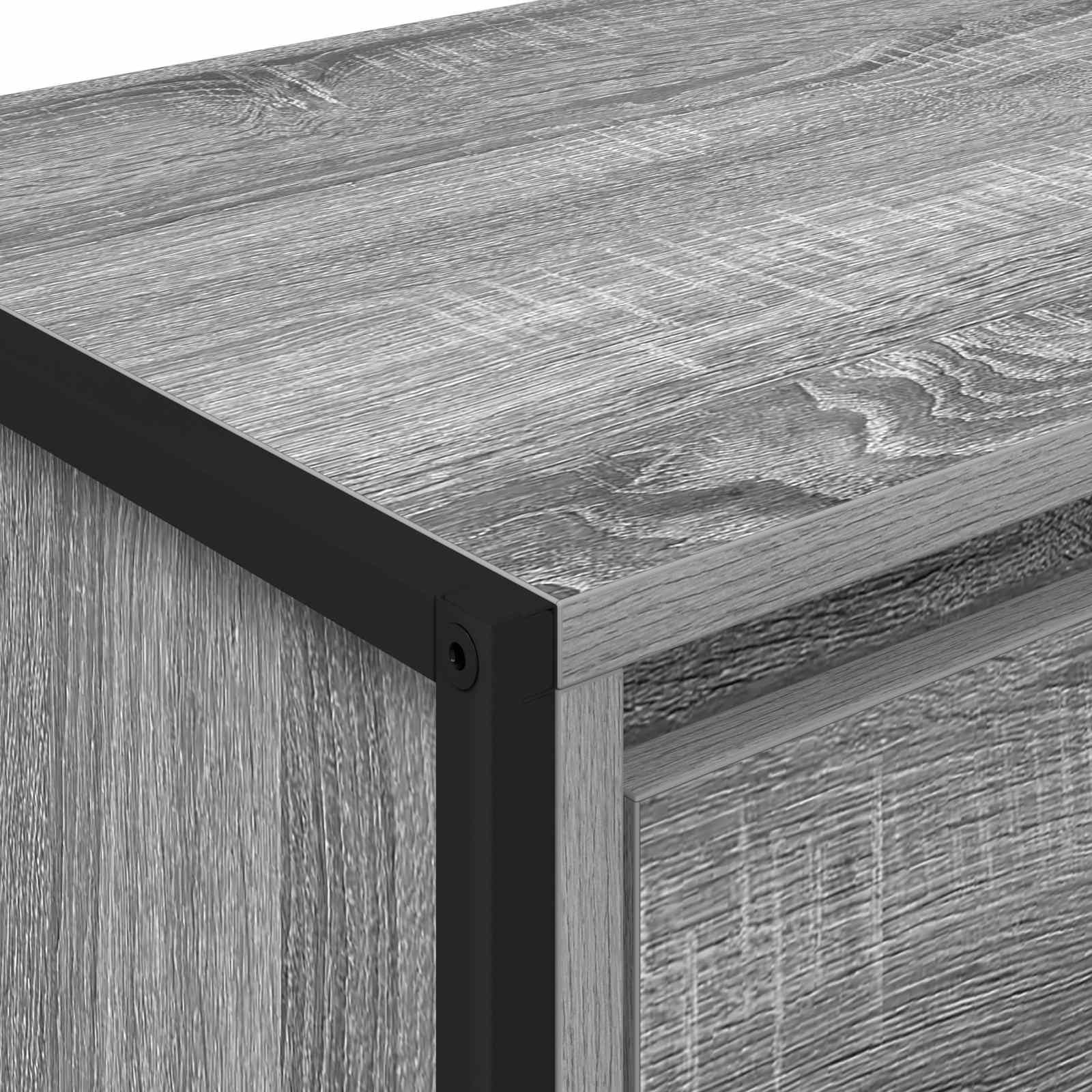 Mesa de Noche 2 pcs Gris Sonoma 39,5 x 30 x 50 cm