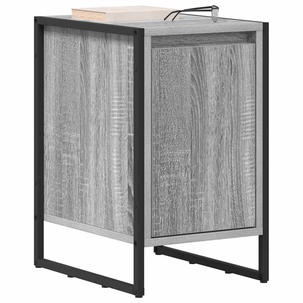 Mesa de Noche 2 pcs Gris Sonoma 39,5 x 30 x 50 cm