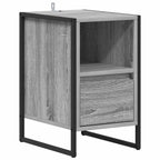 Mesa de Noche con cajón 2 pcs Gris Sonoma 39,5 x 30 x 50 cm