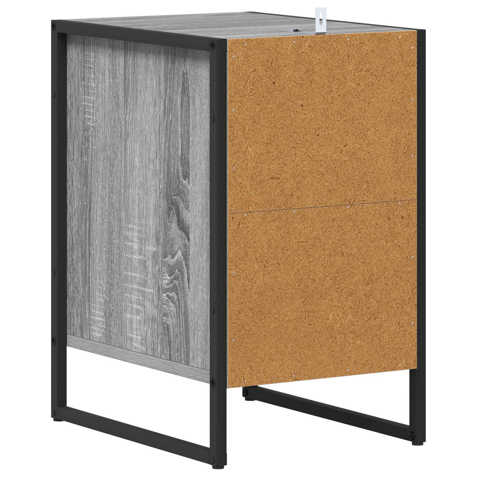 Mesa de Noche con cajón 2 pcs Gris Sonoma 39,5 x 30 x 50 cm