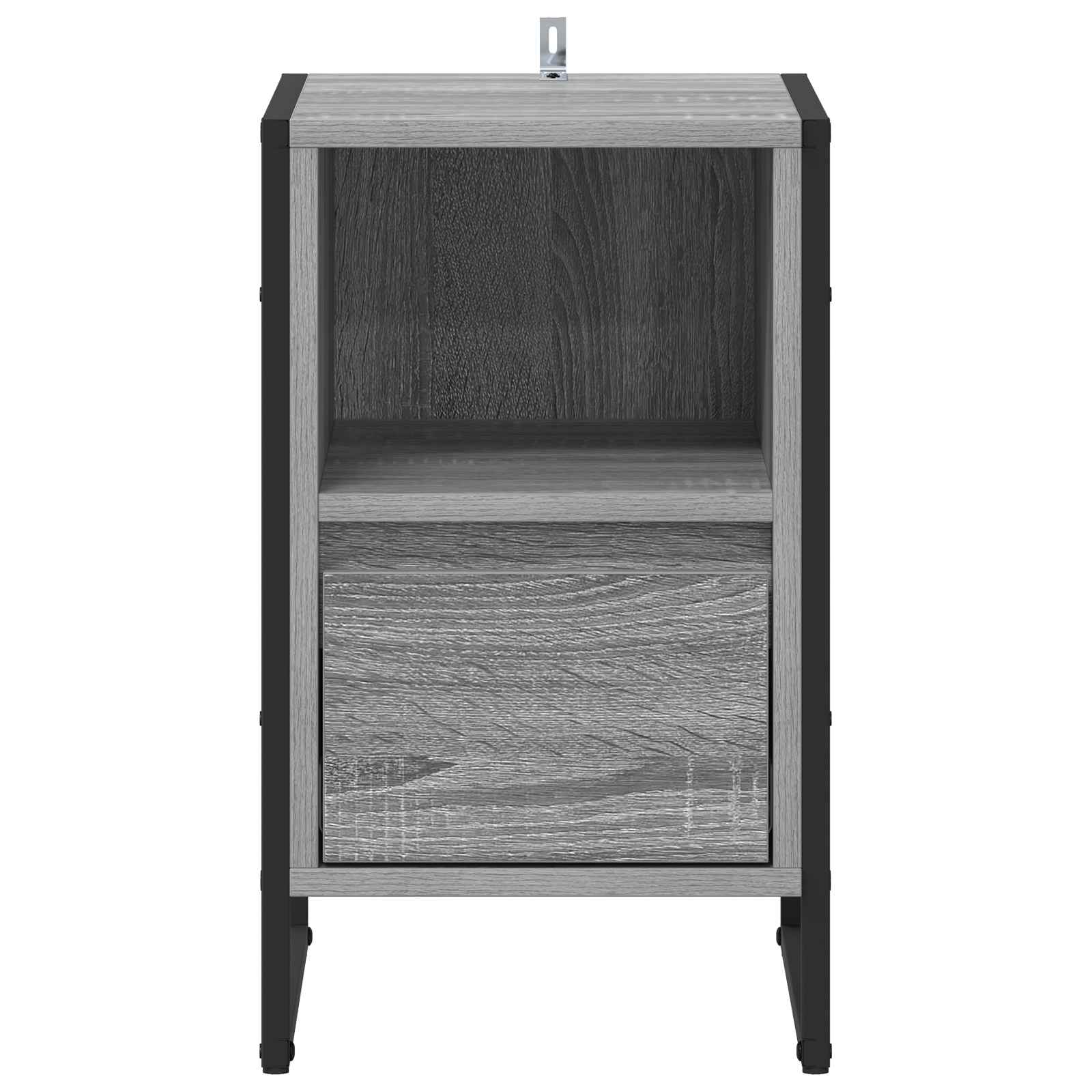Mesa de Noche con cajón 2 pcs Gris Sonoma 39,5 x 30 x 50 cm