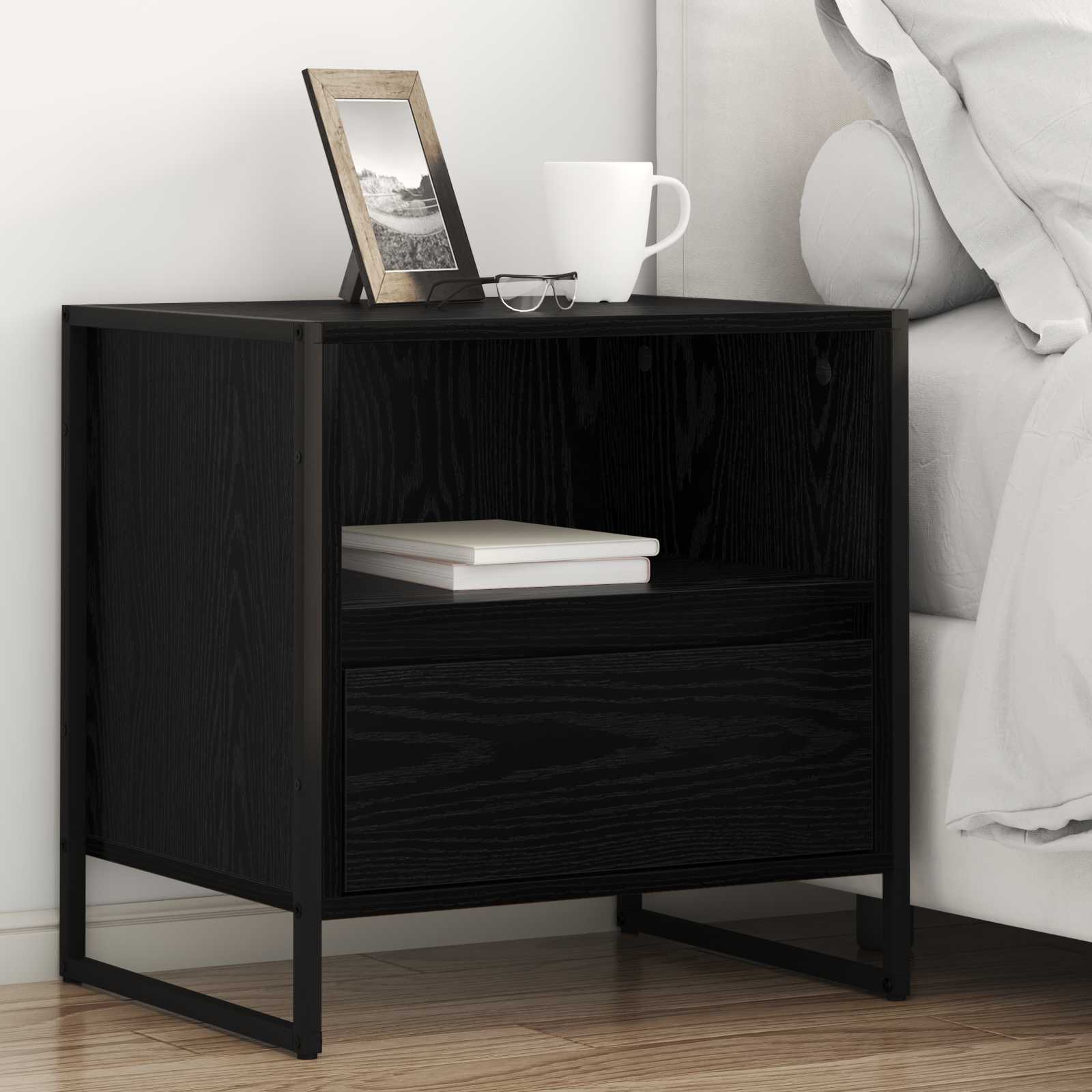 Nightstand with drawer 2 pcs Sonoma Grey 50 x 39.5 x 50 cm