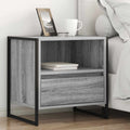Mesa de Noche con cajón 2 pcs Gris Sonoma 50 x 39,5 x 50 cm