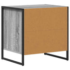 Mesa de Noche con cajón 2 pcs Gris Sonoma 50 x 39,5 x 50 cm