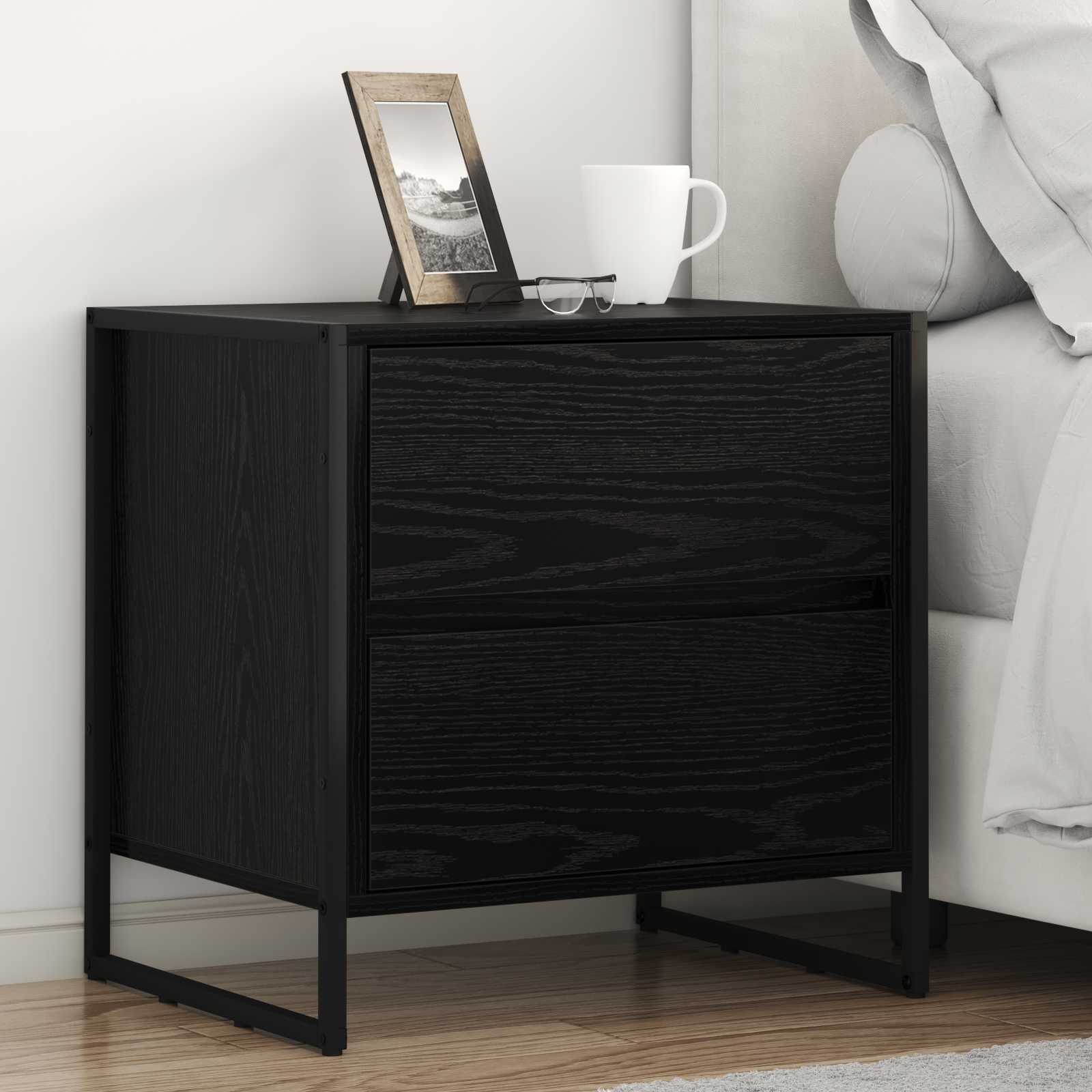 Nightstand with drawer 2 pcs Sonoma Gray 50 x 39.5 x 50 cm